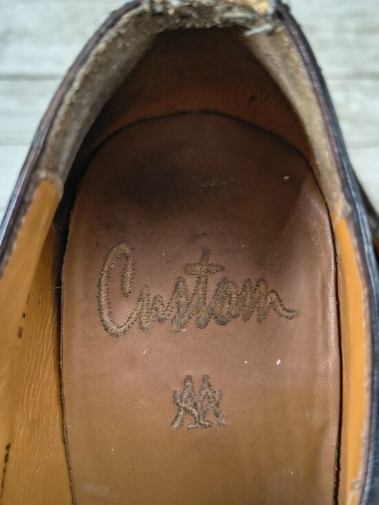 Mezlan Custom Black Leather Wingtip Brogue Oxford Shoes Men Size 11 main image 11
